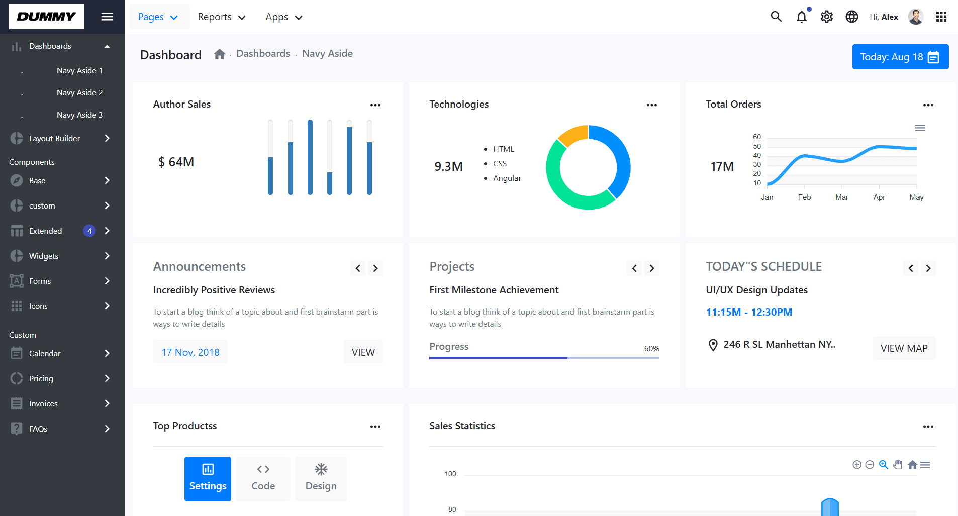 Xeno Dashboard preview